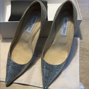 Jimmy Choo silver heels